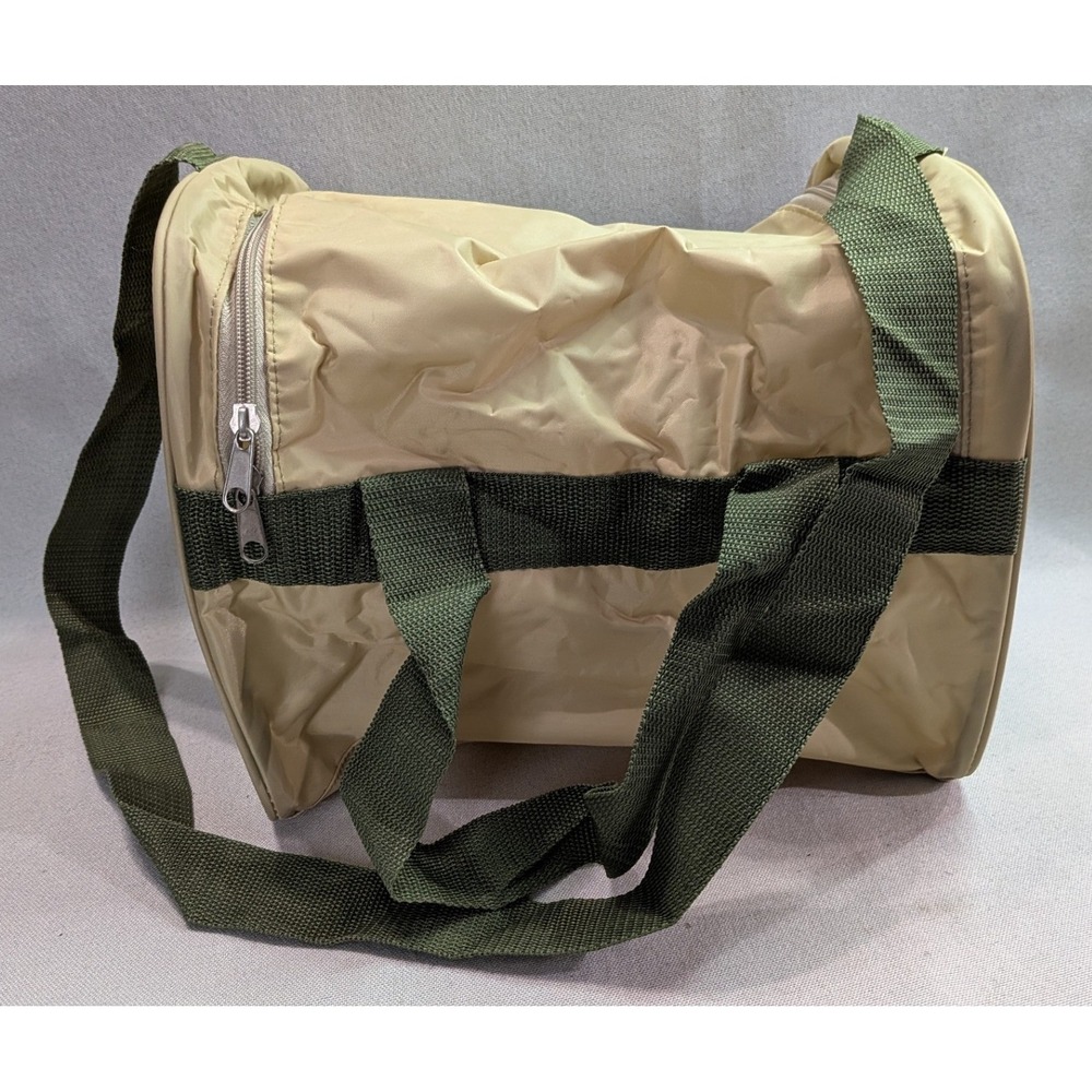 Duffle Bag Unisex Small Tan Good Lightweight Nylon Travel Gym Bag